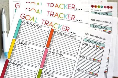 Printable Goals Tracker