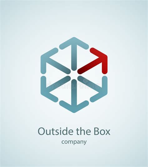 Think outside the box stock vector. Illustration of concept - 113491722