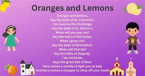 Oranges and Lemons Printable Lyrics, Origins, and Video