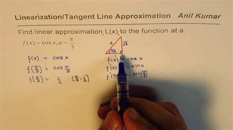 Linear Approximation for cosine using Tangent Line Calculus AP - YouTube