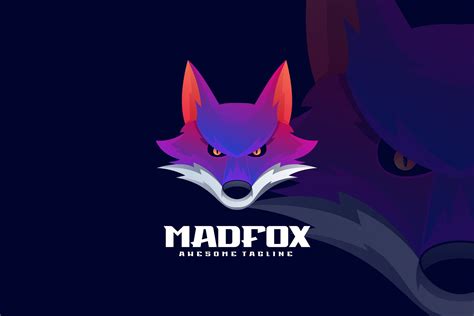 Mad Fox Gradient Colorful style. | Branding & Logo Templates ~ Creative ...