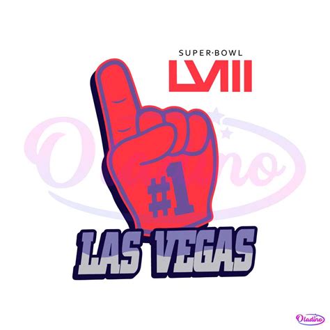 Super Bowl LVIII Las Vegas Foam Hand SVG