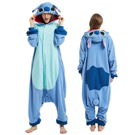 Stitch Onesie Pajamas Womens & Mens Animal Onesies Halloween Costumes - Pjsbuy.com