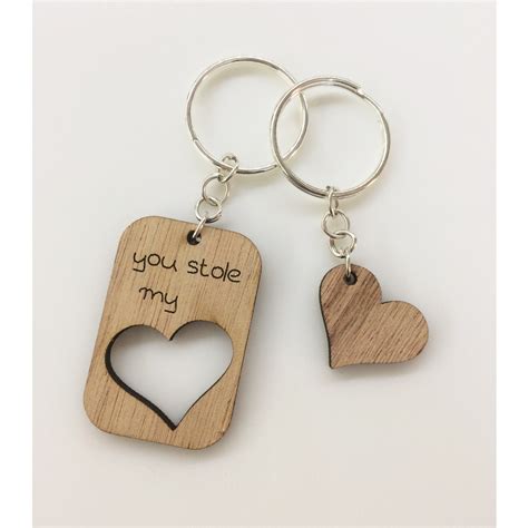 Couple keychains couple key chain you stole my heart love | Etsy