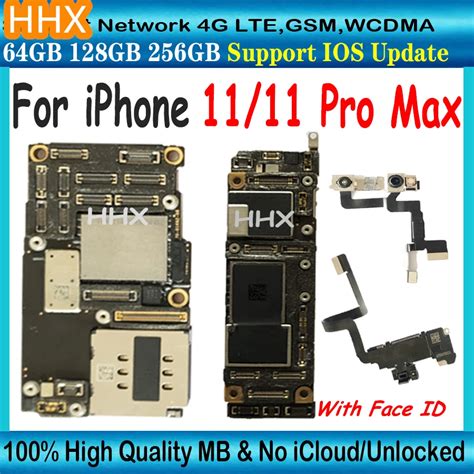 Support Ios Update For Iphone 11 Pro Max Motherboard With Face Id 64g 128g 256gb Mainboard 100% ...