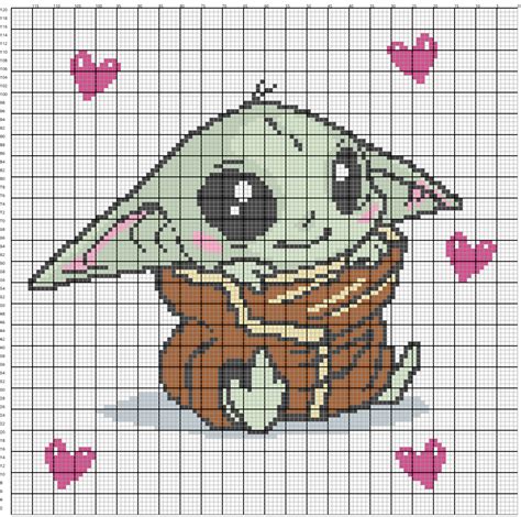 The Child (Baby Yoda) C2C Crochet Pattern | Written & Row by Row - Stardust Gold Crochet