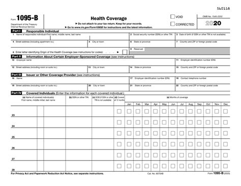 Free Printable 1095 Form - Printable Forms Free Online