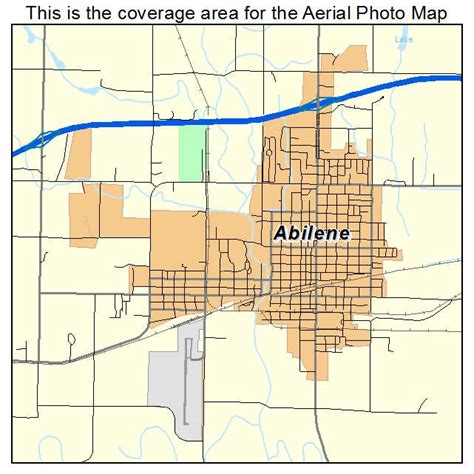 Aerial Photography Map of Abilene, KS Kansas