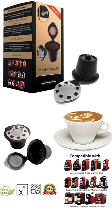 Reusable Nespresso Capsules - 6 Pack - Refillable Pods For Nespresso Machines #ad #ecofriendly # ...