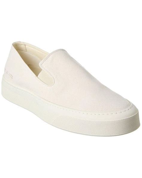 Common Projects Canvas Slip-on Sneaker in White for Men | Lyst