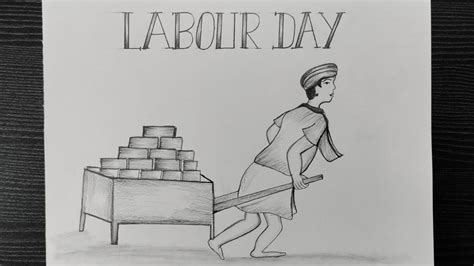 Happy Labour Day Drawing // How To Draw World Labour Day Poster Drawing ...