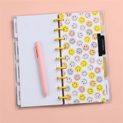 2023 Smiley Face Happy Planner - Skinny Classic Horizontal Layout - 12 ...