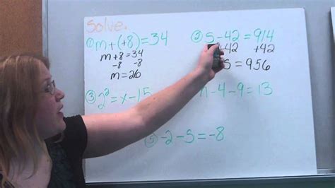 Subtraction Equations - YouTube