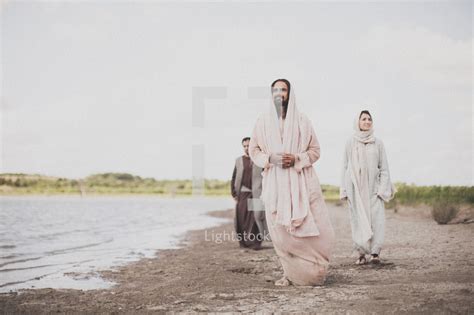 Stock Photo - Jesus walking with his disciples by Pearl - Lightstock