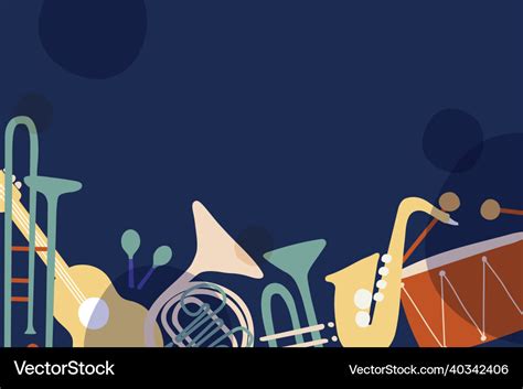 Aesthetic jazz background musical instrument Vector Image