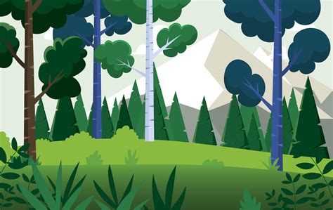 Vector Cartoon Landscape Illustration 224401 Vector Art at Vecteezy