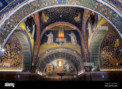 Interior view of Mausoleum of Galla Placidia. Ravenna, Emilia Romagna ...