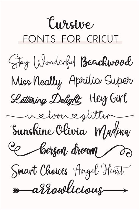 Discover the Perfect Cursive Fonts for Cricut Creations!