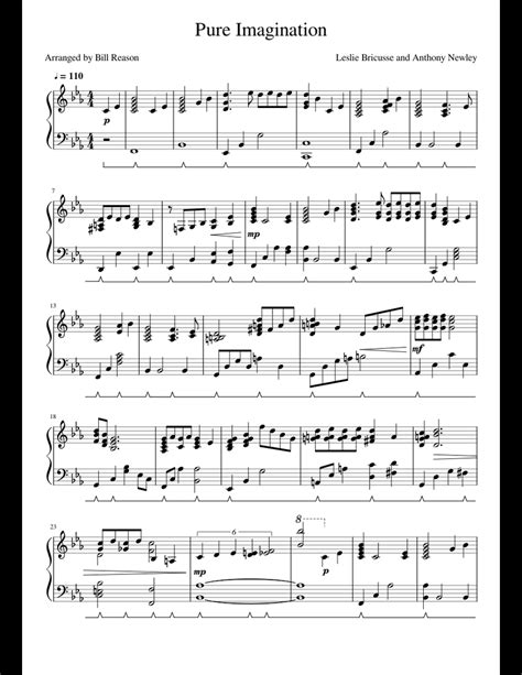 Pure Imagination sheet music for Piano download free in PDF or MIDI