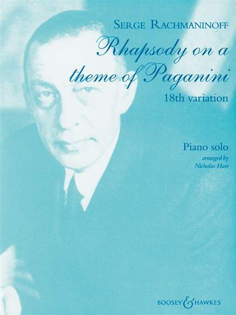 Sheet Music : Rachmaninoff S. - Rhapsody On A Theme Of Paganini Op. 43 - Piano (Piano solo)