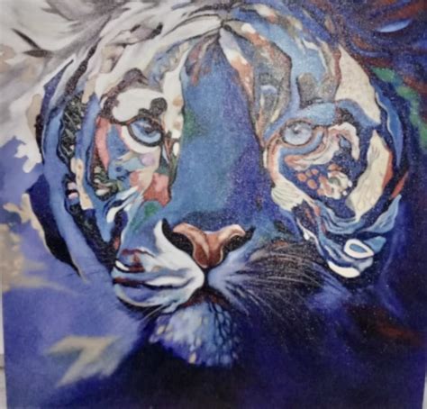 HANDMADE LION PAINTING ON CANVAS - ART Luxury Design by Kelly Vorrea