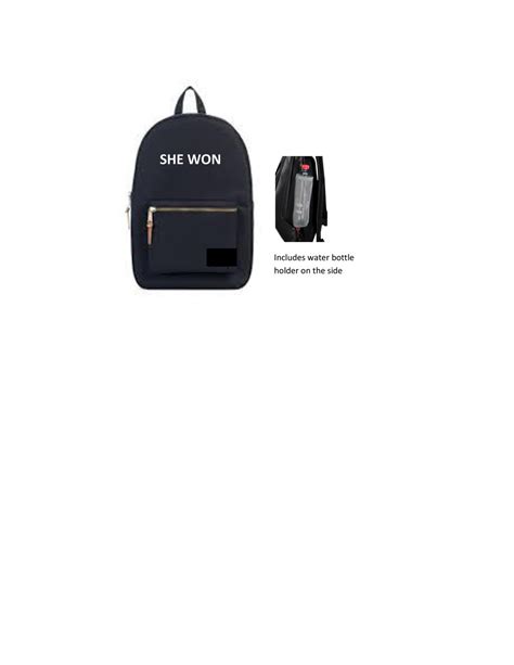 Backpack with water bottle holder (Black)