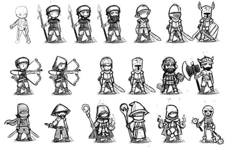 Game Character Sketch at PaintingValley.com | Explore collection of ...