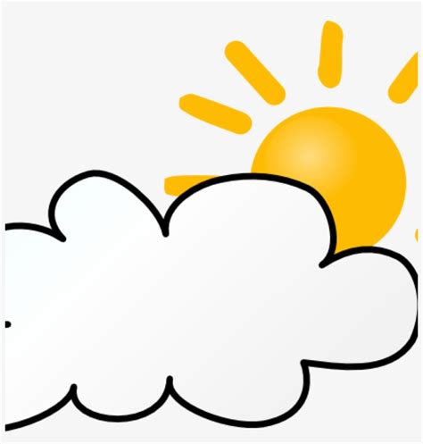 Partly Cloudy Clipart Partly Cloudy Clipart Black And - Cloudy Weather ...