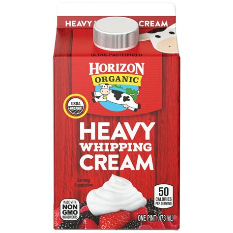 Horizon Organic Heavy Whipping Cream, 1 Pint - Walmart.com - Walmart.com