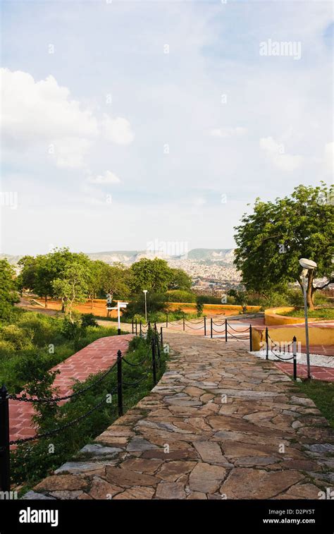 Walkway in a fort, Nahargarh Fort, Jaipur, Rajasthan, India Stock Photo ...