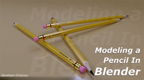 Modeling a Pencil in Blender - BlenderNation | Blender tutorial, Blender, Blender 3d