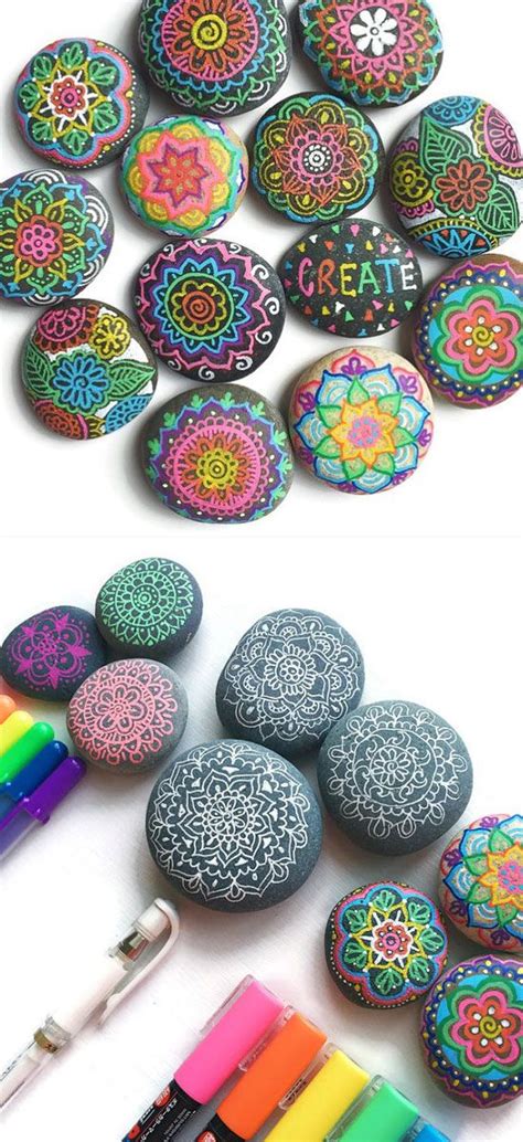 River Rock Art Decor | Easy to Make Mothers Day Gifts from Kids | Diy ...