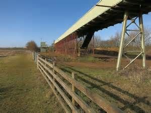Conveyor belt from Ouse Fen © Hugh Venables cc-by-sa/2.0 :: Geograph Britain and Ireland