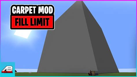 Minecraft Carpet Mod FillLimit - Increase the fill command from 32k blocks to 20 million - YouTube