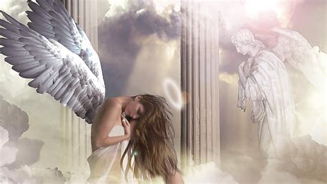 Celestial Serenity: A Fantasy Angel HD Wallpaper