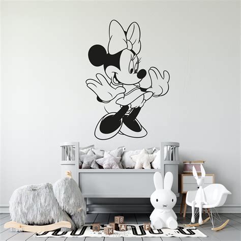 Minnie Mouse Wall Decal/ Kids Wall Decal/ Cartoon Wall Decor - Etsy