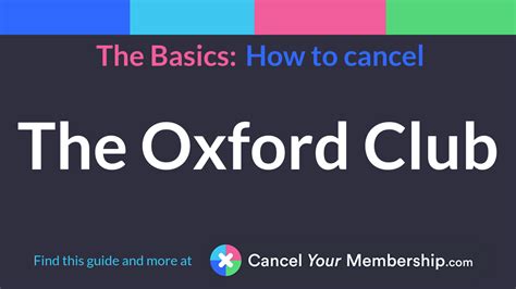 The Oxford Club - Cancel Your Membership