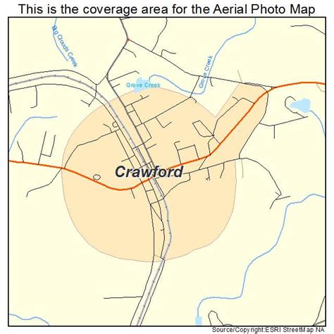 Aerial Photography Map of Crawford, GA Georgia