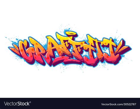 Graffiti font in old school style Royalty Free Vector Image