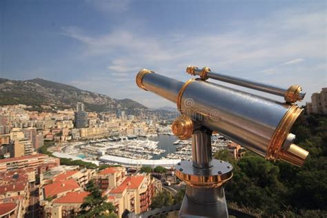 Monaco a Rich Tax Haven in the Mediterranean with a Telescope Stock Image - Image of island ...