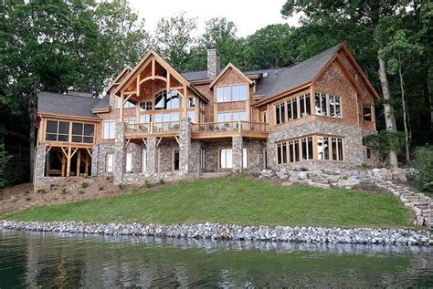 Plan 26600GG: High End Drama with Bonus | Rustic house plans, Lake ...