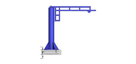 Floor Mounted Jib Cranes | Foundationless Jib Cranes