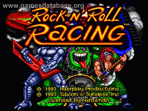 Rock 'n Roll Racing - Nintendo SNES - Artwork - Title Screen