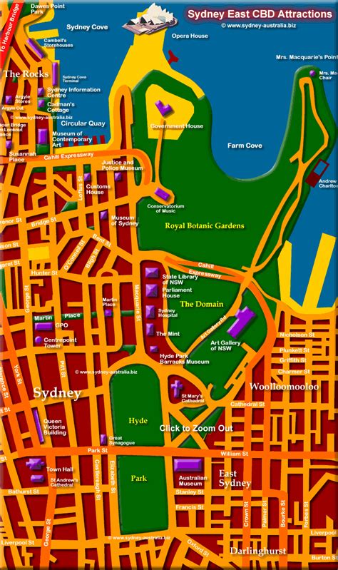 Map Of Sydney Cbd - Keith N Olivier