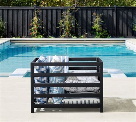 Malibu Metal Outdoor Pool Accessory Storage Bin | Pottery Barn