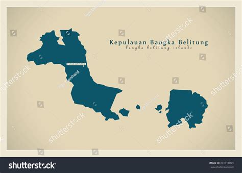 Modern Map Kepulauan Bangka Belitung Id Stock Vector (Royalty Free) 261911099 | Shutterstock