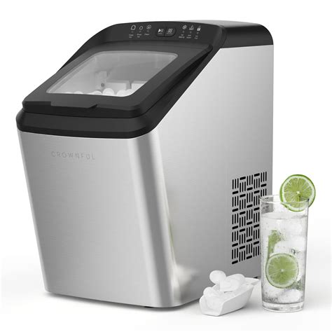 CROWNFUL Ice Maker Countertop, Portable Ice Machine, 9 Bullet Ice Cubes ...