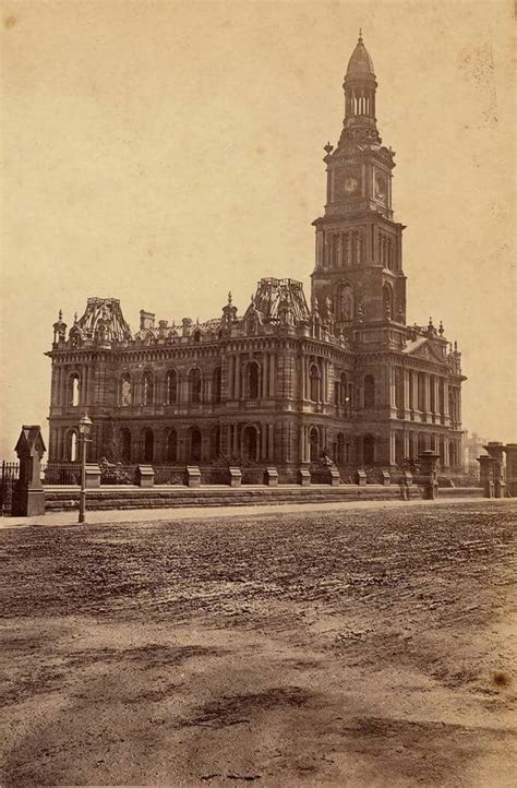 Sydney Town Hall on George St,Sydney under construction in 1875. | Australia history, Sydney ...