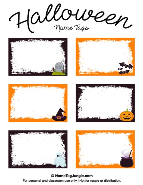 Printable Halloween Name Tags