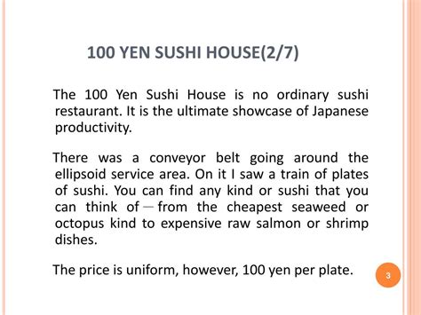 PPT - 100 Yen Sushi House CASE 4.1 PowerPoint Presentation, free ...